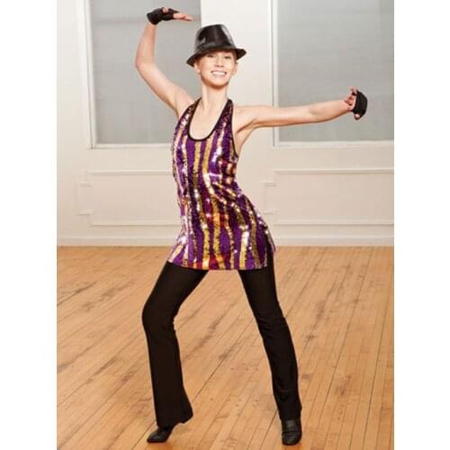 Lady Jazz Dance Costumes Girls Hip-hop Dancers Wear 4pcs Modern Dancing Sequins Suits Girls Dancing Performance Wear D-0482