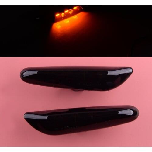 1 Pair Smoke LED Side Marker Light Turn Signal Lamp Car Fit For BMW 1 3 5 Series E81 E82 E87 E88 E61 E90 E91 E92 2008 2009 2010