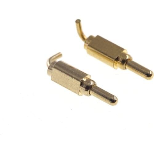 10pcs Spring Loaded Pogo Pin Connector Single Pin 7.0 mm Height PCB Right Angle 90 Degree Through Holes 80gf