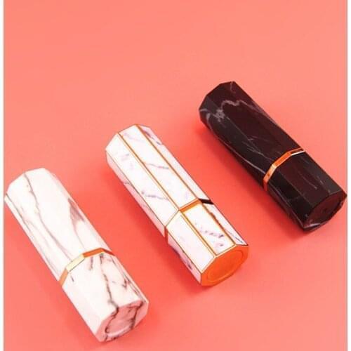 100pcs Marble Pattern Empty Lip Balm Tubes DIY Lipstick Tube Lip Balm Bottle Case Cosmetic Bottle Container
