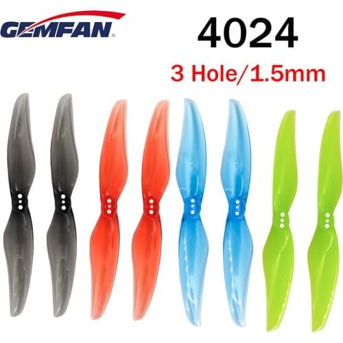 12 Pair Gemfan Hurricane 4024 Propeller 2 Blade 3 Hole 1.5mm 4x2.4 CW CCW Racing Propeller For Mini FPV Brushless Motor Props