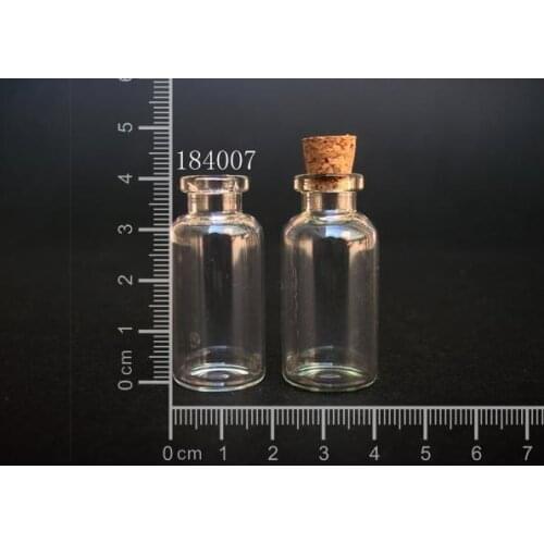 20 pcs 5ml 18x40mm Small Clear Glass Bottle Vial Pendant With Cork and Hook For Wedding Holiday Decoration Christmas Gifts