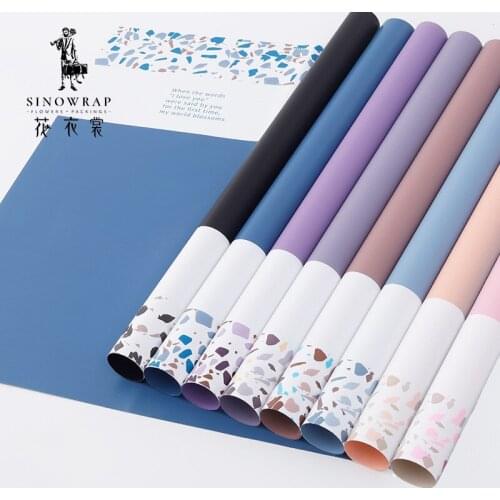 20pcs Mix Color Flower Wrapping Paper 60*60cm Waterproof Bouquet Florist Supplies Gift Wrapping Paper
