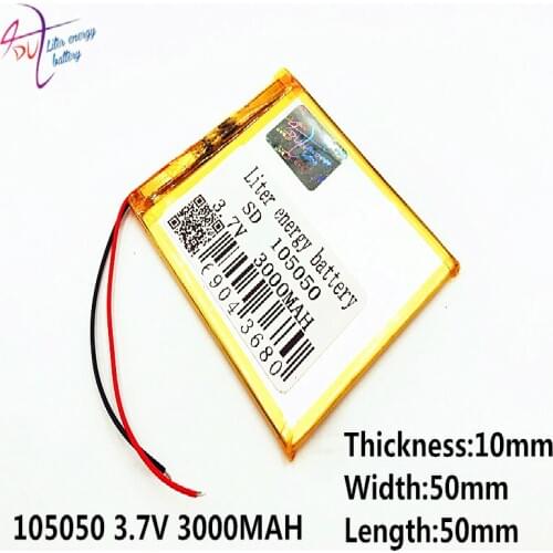 3.7V,3000mAH,105050 PLIB; polymer lithium ion / Li-ion battery for GPS,mp3,mp4,mp5,dvd,bluetooth,model toy mobile bluetooth