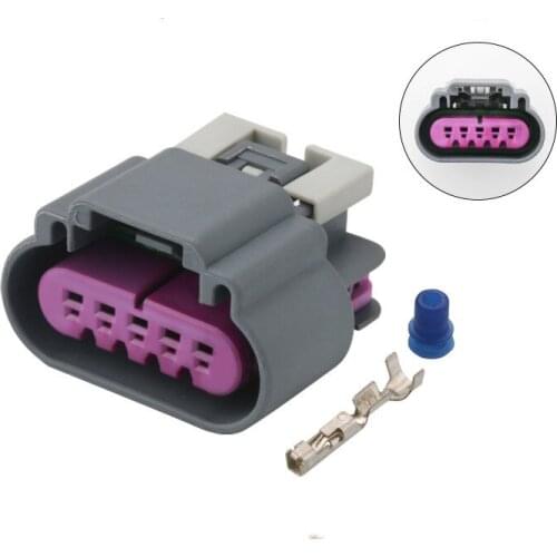 5Pcs/lot Auto Mass Air Flow Sensor Plug Connector With Terminals For Buick 13520906