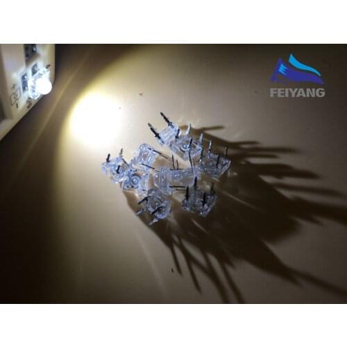 50Pcs 5mm Piranha LED Diode White Light Emitting Diodes Piranha LEDs 5 mm Brightness White Round Head Diode Diodi