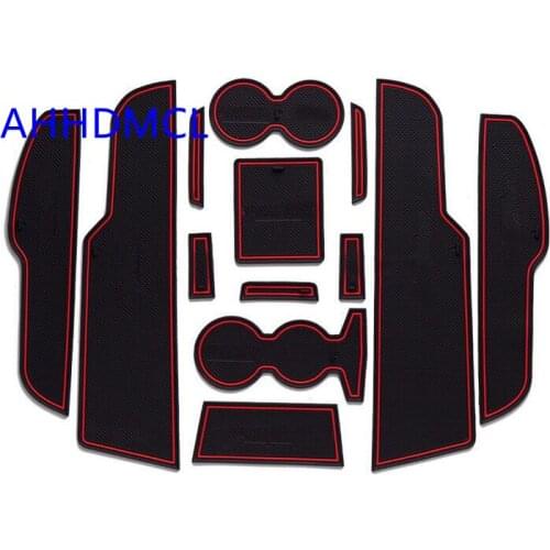 Car Anti-Dirty Pad Door Groove Gate Slot Cup Armrest Storage Pad Anti-Slip Mat For Peugeot 408 2014 2015 2016 2017 2018