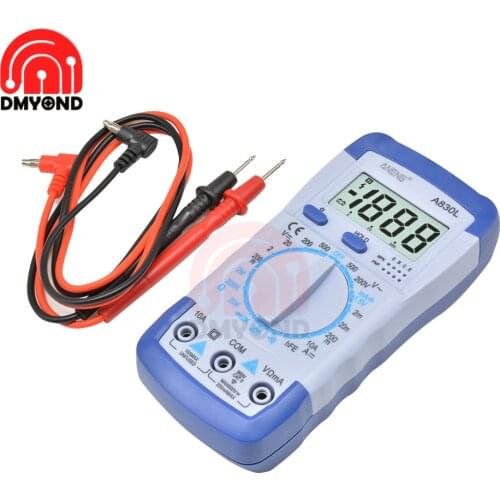 A830L Multimeter LCD Digital AC DC Voltage Diode Freguency Multitester Current Tester Luminous Display with Buzzer Function
