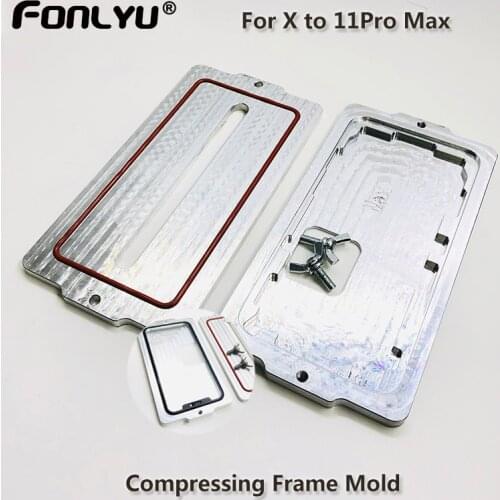 Novecel Aluminum Frame Bezel Installation Mold Holder for iPhone 11 12mini 12 pro Max X XS Max XR Frame Cold Glue Holding Mold