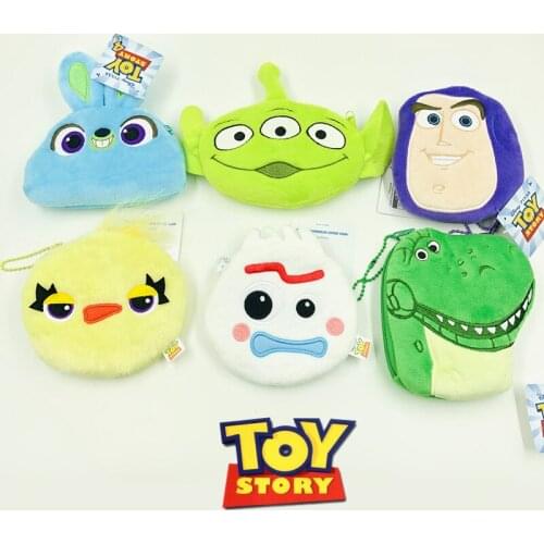 Disney Toy Story Woody Anime Plush Coin Purse Cartoon Money Bag Card Key Storage Purses Children Birthday Gifts