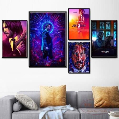 John Wick 3 Parabellum Hot Movie Series Art Canvas Painting Pictures On The Wall Classic Decoration Home Decor Cuadros