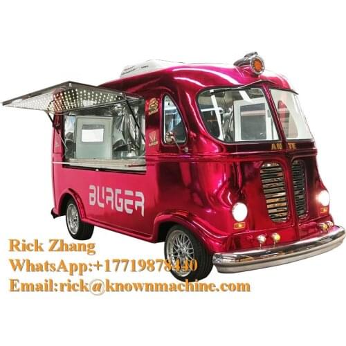 Factory commercial ice cream electric food truck cart with free shipping by sea