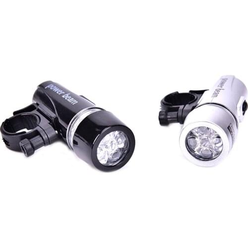 5 LED Lamp Bike Bicycle Front Head Light Rear Safety Flashlight Waterproof Set