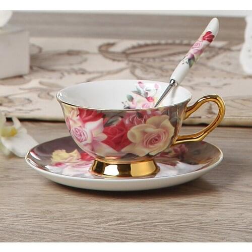 Ceramic Coffee Tea Set European luxury ceramic coffee cup set Afternoon Tea Pot Tray Set Home Kitchen Decoration gift