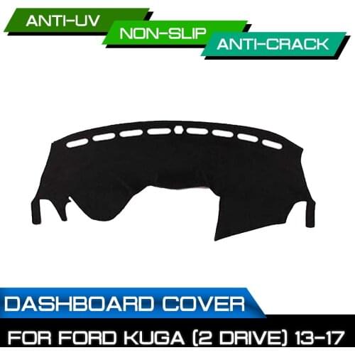 Car Dashboard Mat for Ford Kuga 4WD/2WD 2013 2014 2015 2016 2017 Anti-dirty Non-slip Dash Cover Mat UV Protection Shade