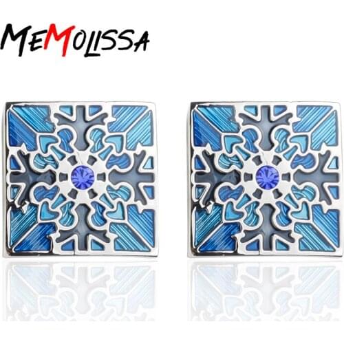 MeMolissa Elegant Decorative pattern Cross cufflinks High quality Bussiness/Party French shirts cuff links
