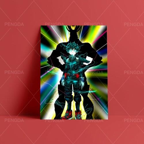 Modular Pictures My Hero Academia Canvas Painting Colorful Light Wall Art Anime Role Posters Print Living Room Home Decor Frame