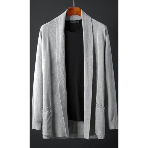 New Medium Style Autumn Male Sweaters Luxury Solid Color Loose Knitting Casual Mens Sweaters Fashion Cardigan Man Sweaters 3XL