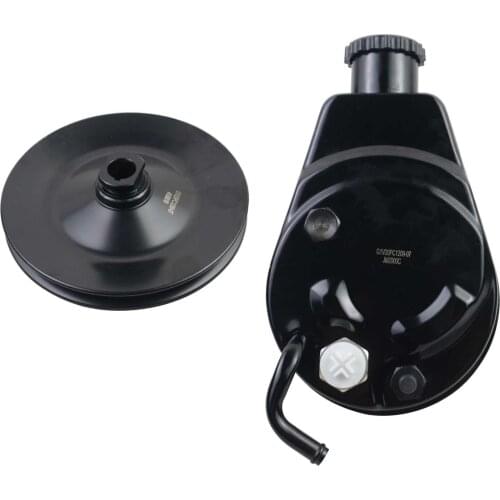 AP02 For BBC SBC Chevy Saginaw Style Power Steering Pump w/ Single Groove Pulley