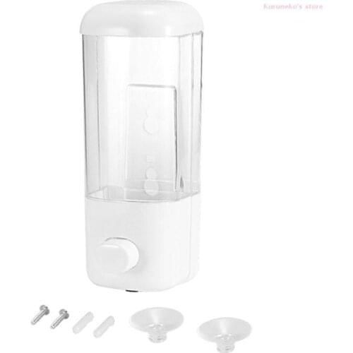 Neko 500ml Bathroom Soap Dispenser Wall Mounted Self-Adhesive Shampoo Container Hand Press Clear Liquid Lotion Single Slot