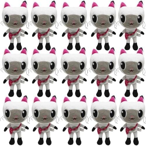 Wholesale 15pcs/set 25cm Gabby Dollhouse Plush Toy Cartoon Stuffed Animals Mermaid Cat Mermaid Plushie Dolls Kids Birthday Gifts