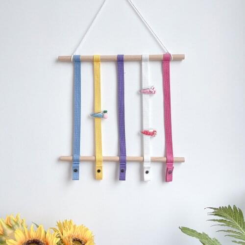 Hair Accessories Organizer Newborn Photo Props Hairpin Hair Clip Holder Storage Candy Color Room Wall Hanging Belt Decor Crafts
