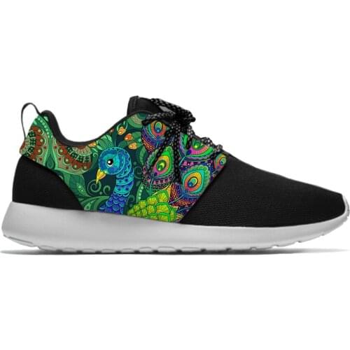 Peacock Animal Cartoon Funny Vogue Kids Sport Running Shoes Casual Breathable Lightweight 3D Print Sneakers Boys Children Girls