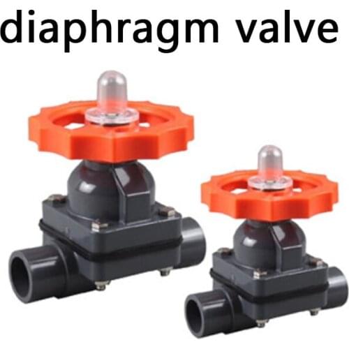 UPVC Gate Diaphragm Valve Aquarium Tank Irrigation Adapter Garden Water Connectors Industrial Water Pipe Fittings 1 Pcs