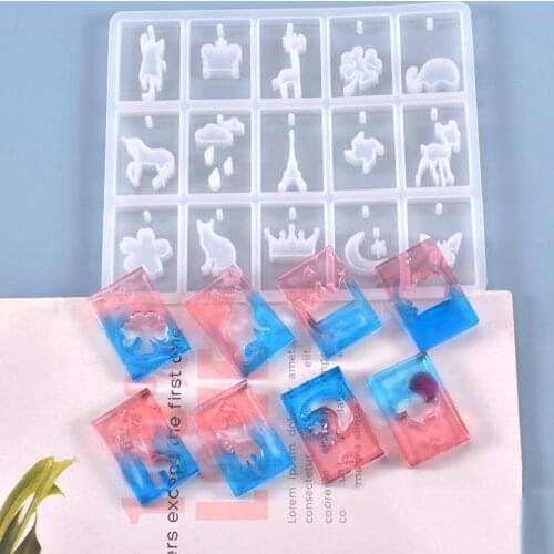 Hollow Pendant Silicone Mold Resin Casting Molds For DIY Crystal Epoxy Resin Jewelry Making Tools Resin Casting Mold