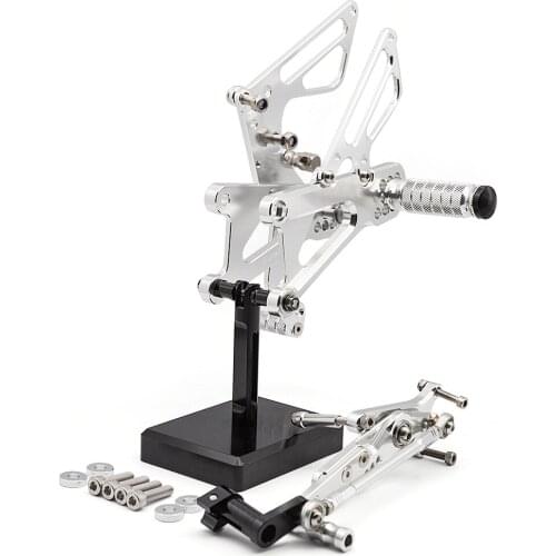 CNC Adjustable Rear Sets Rearset Motorcycle Footrests Foot Rider Rest Pegs For Triumph DAYTONA 675 Street Triple 2006 - 2012