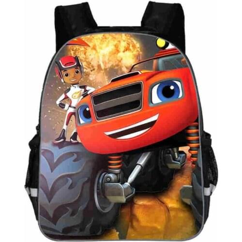 Teenager Cartoon Blaze And The Monster Machine Print Backpack Boys School Bags Primary Backpack Schoolbags for Boys Mochilas