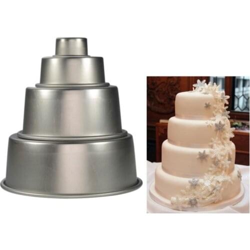1Pcs Round Cake Mould Aluminum Alloy Chiffon Cake Baking Pan Pudding Cheesecake Mold With Removable Bottom Kitchen Tools Cocina