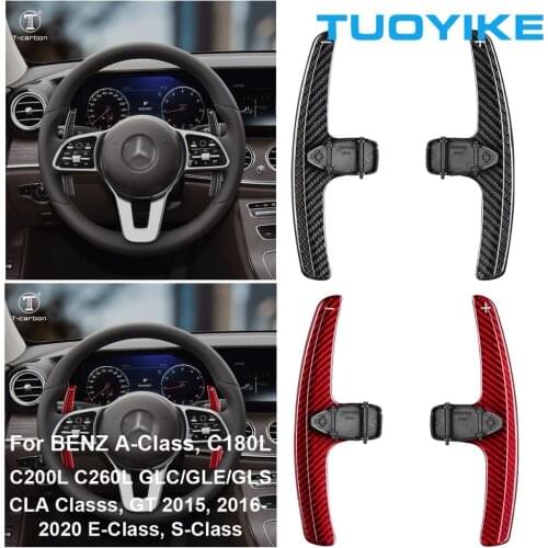 Car Styling Carbon Fiber Steering Wheel Shift Paddle Extension Replacement For BENZ A-Class C180L C200L C260L GLC GLE GLS CLA GT