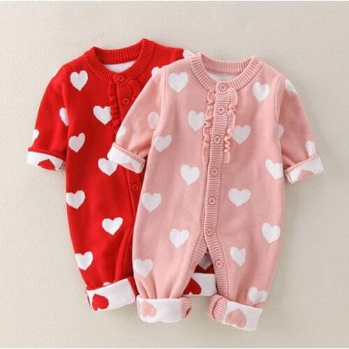 Newborn knitted jumpsuit childrens spring climbing suit boys and girls one-piece sweater