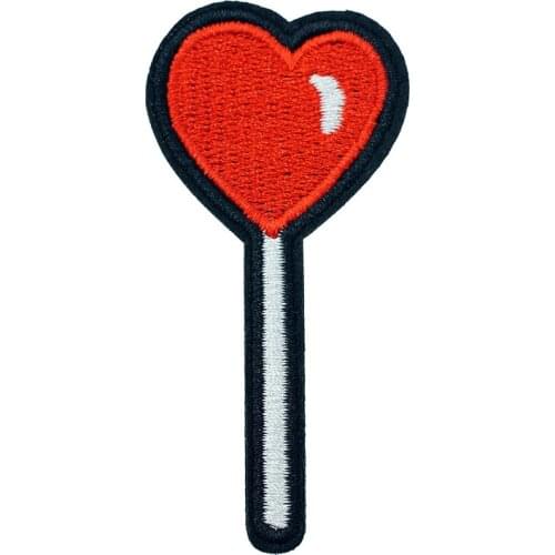 Heart (Size:3.4X7.0cm) DIY Embroidered Patch Badges Sewing Applique Badge Clothes Stickers Apparel Garment Accessories