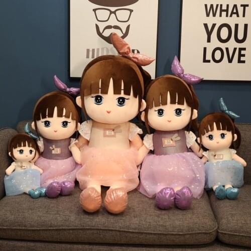 High Quality Cartoon Girl Plush Doll Soft Stuffed Character Plush Toys Kids Girls Valentine Kawaii Birthday Gift