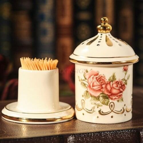 Toothpick Ceramic Living Room Toothpick Table Toothpick Household Cotton Swabs Fashion Ornament Sale