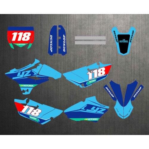 0812 3M Motorcycle Team Graphic & Backgrounds Decal Sticker Kits for YAMAHA YZ 85 2015 2016 2017 2018 2019