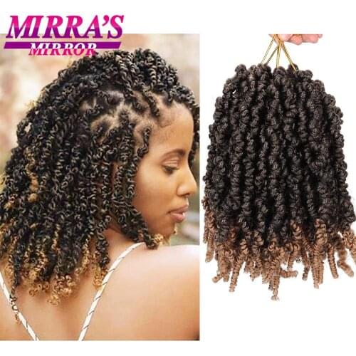 10inch Spring Twist Crochet Hair Short Curly Braids Pre-looped Synthetic Hair Extensions For Black Women