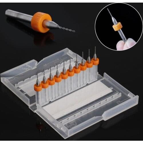10pcs PCB Print Circuit 0.8mm Micro Drill Bits Board Carbide CNC Engraving Tool