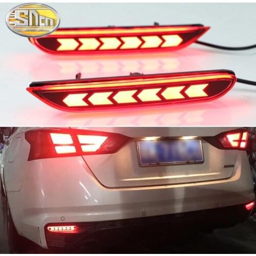 2PCS For Infiniti Q30 2013 2014 2015 2-in-1 Functions Car LED Rear Fog Lamp Bumper Light Auto Brake Light Reflector