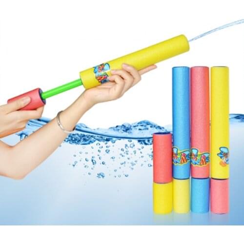 2pcs Pull Type EVA Foam Drawn Blaster Summer beach Water Guns for Kids Shooter Summer Fun Outdoor Swimming Pool for Boys Girls