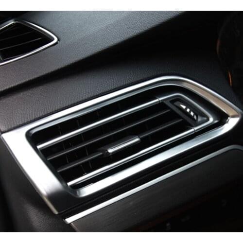 ABS Chrome For Peugeot 308 Hatchback 2014 2015 2016 Second generation T9 trim Air-conditioning Outlet Cover Car Accessories