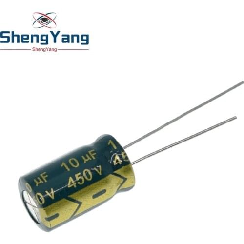 10 pcs Aluminum electrolytic capacitor 10 uF 450 V 10 * 17 mm frekuensi tinggi Radial Electrolytic kapasitor