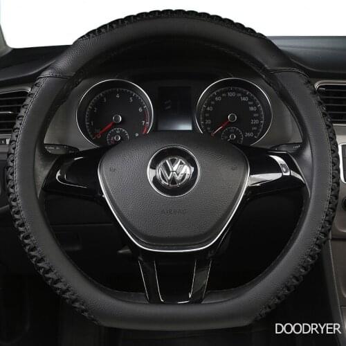 DOODRYER Carbon Fiber Leather Car Steering Wheel Cover For Luxgen U7 U5 U6 M7 V7 S5 S6