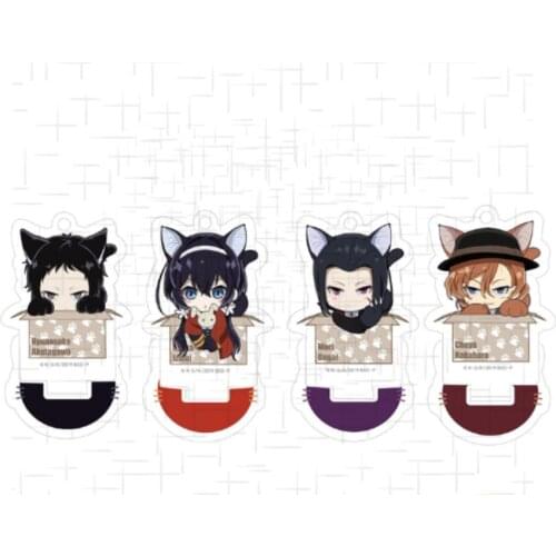 Anime Bungo Stray Dogs Dazai Osamu Nakajima Atsushi Acrylic Stand Figure Display Model Plate Tabletop Decor Cat Toy Ear Series