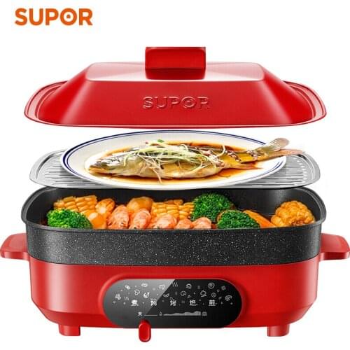 Multi Cookers electric hotpot pot 5.5L Home electric hot pot Electric baking pan Electric steamer pancake cooking stir-fry pot
