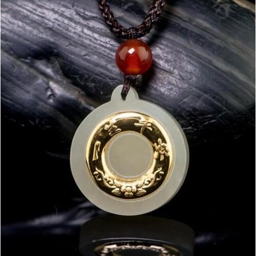 Fashion Design Good Luck Jade Pendants For Men Women Cheap On Hot Sales Unisex Peace Necklace Woman man Pendants Jade 2018