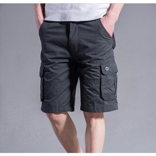 Men Summer Casual Mulit-Pocket Shorts 2020 Men Joggers Shorts Trousers Men Breathable Big Tall 42 44 46 Large Size