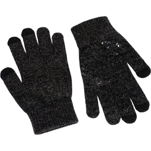 2021 New Unisex Winter Knit Touch Screen Gloves Anti-Slip Silicone Thermal Lining Mittens